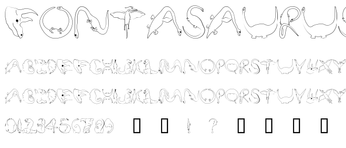 FontaSaurus Novelty font