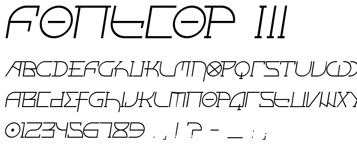 Fontcop III font