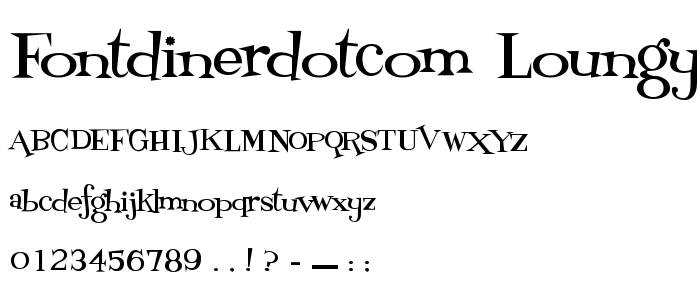 Fontdinerdotcom Loungy font