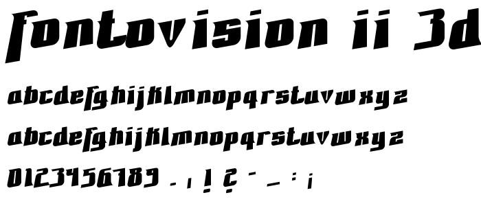 Fontovision II 3D font