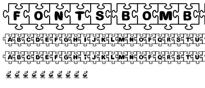 Fonts Bomb JiGSAW font