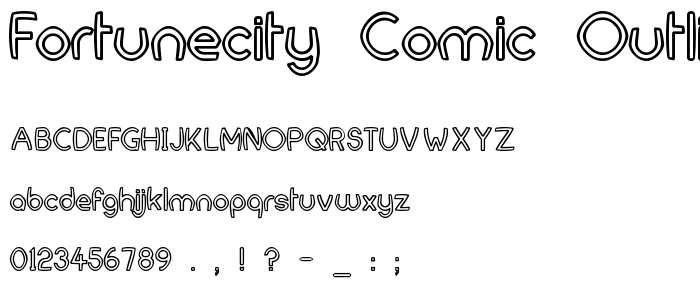 FortuneCity Comic Outline  font