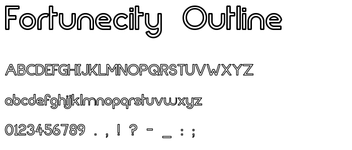 FortuneCity Outline font