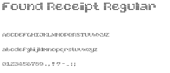 Found Receipt Regular font