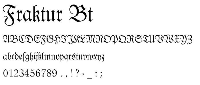 Fraktur BT font