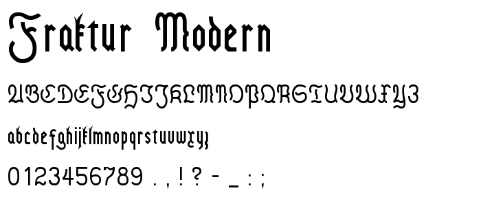 Fraktur Modern police