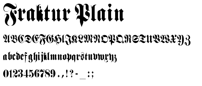 Fraktur Plain police