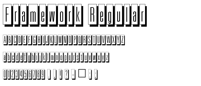 Framework Regular font