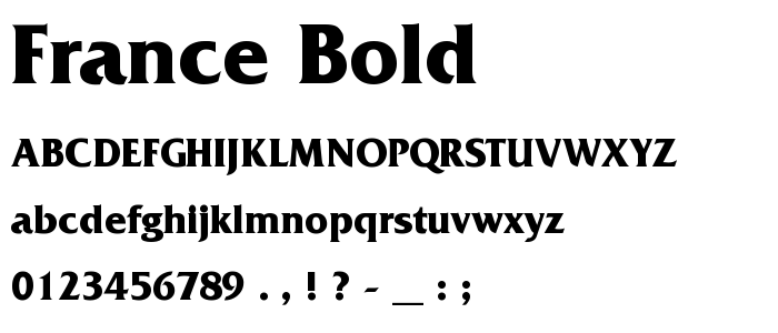 France Bold font