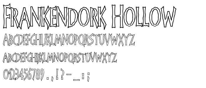 FrankenDork Hollow font