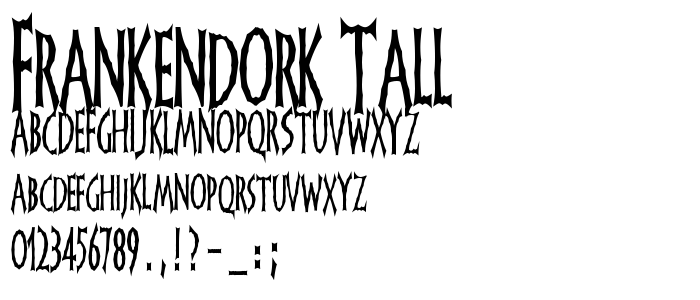 FrankenDork Tall font