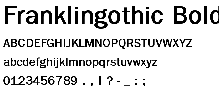 FranklinGothic Bold font