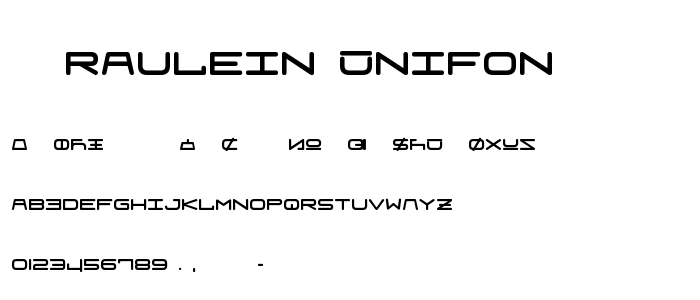 Fraulein Unifon font