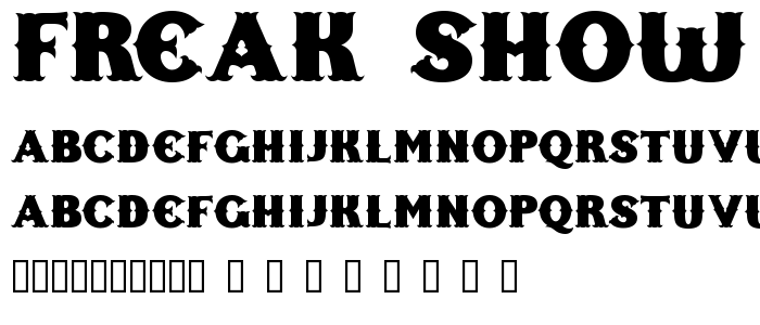 Freak Show font