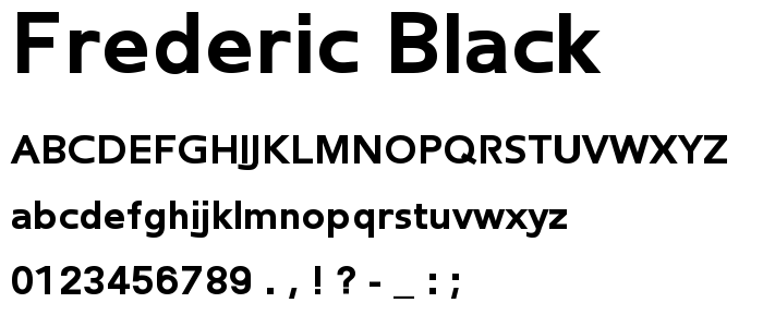 Frederic Black font