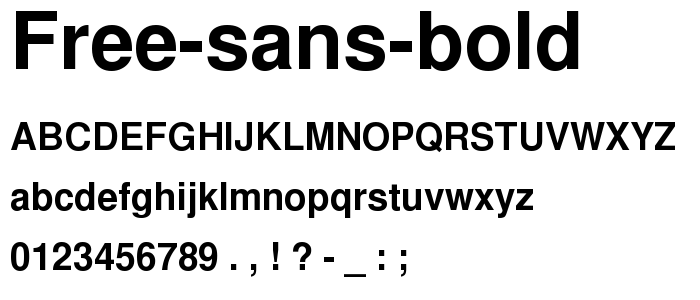 Free Sans Bold police