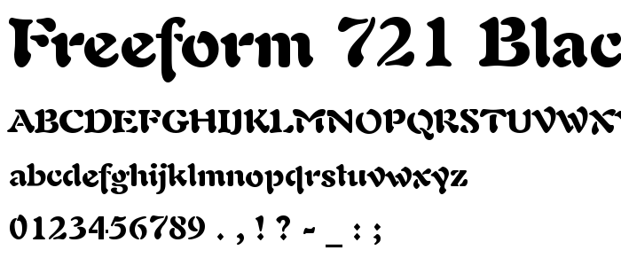 Freeform 721 Black BT font