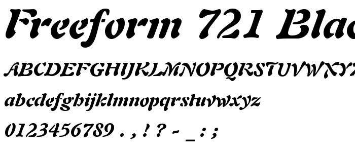 Freeform 721 Black Italic BT font