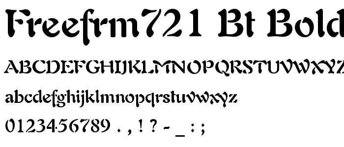 Freefrm721 BT Bold font