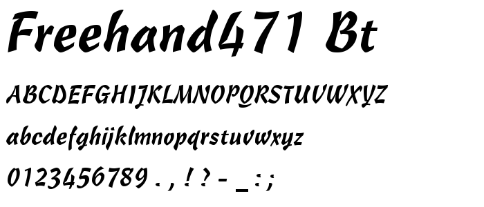 Freehand471 BT font