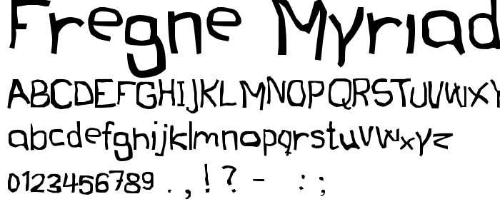 Fregne Myriad font