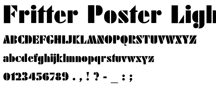 Fritter Poster Light font