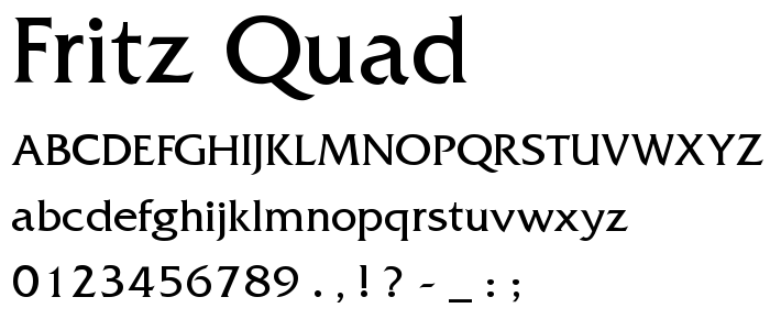 Fritz-Quad font