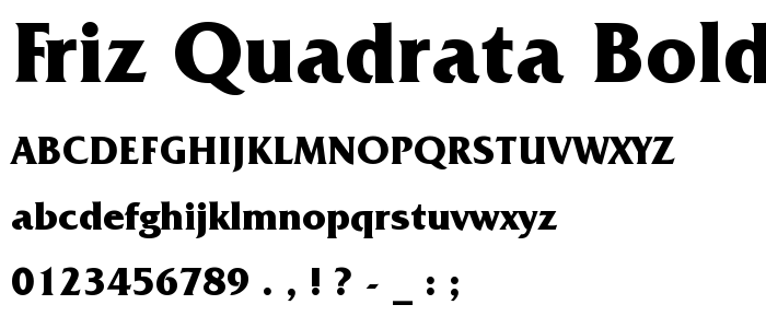 Friz Quadrata Bold BT font