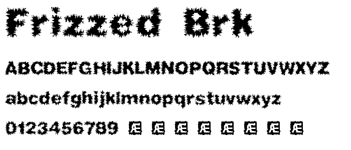 Frizzed BRK font