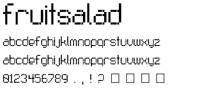 Fruitsalad font