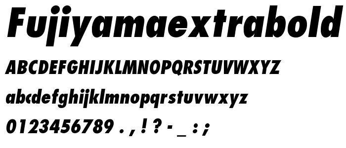 FujiyamaExtraBold Italic police