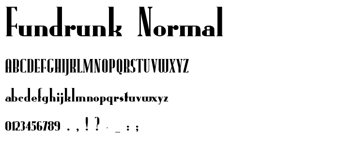 FundRunk-Normal font