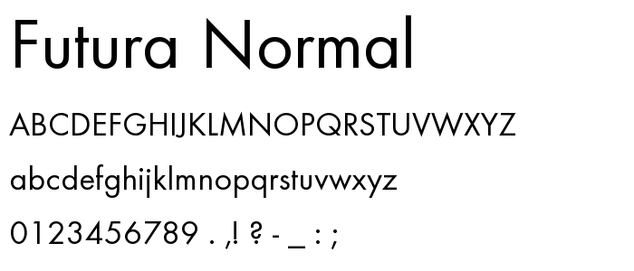 Futura-Normal font