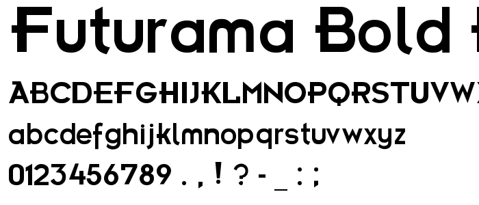 Futurama Bold Font font