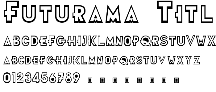 Futurama Title Font font