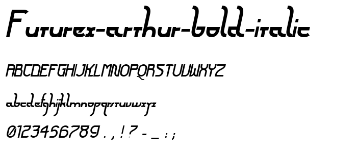 Futurex Arthur Bold Italic police