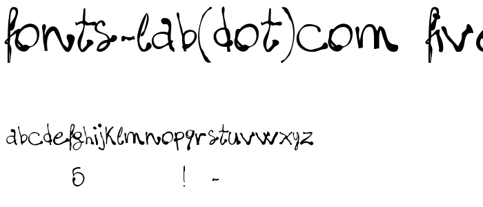 fonts-lab(dot)com_five$matter_ font