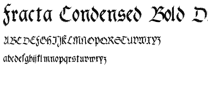 fracta Condensed Bold Distorted font