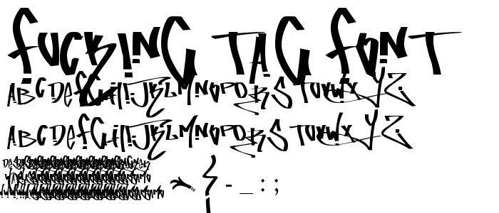 fucking tag font font