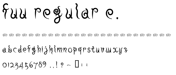 fuu Regular E. font