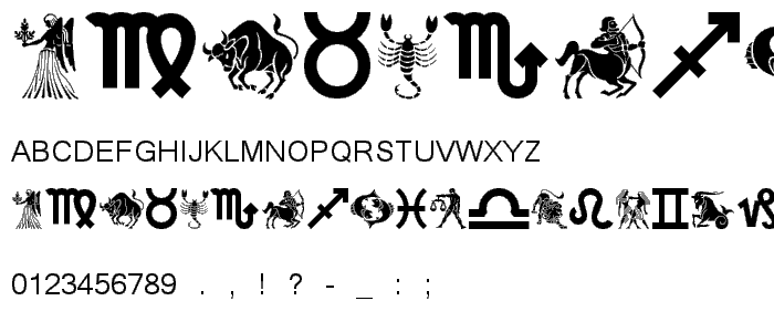 GE Zodiac font