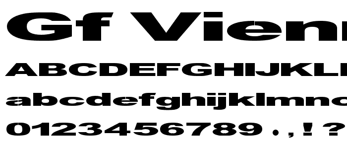 GF Vienna heavy font