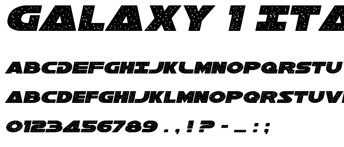 Galaxy 1 Italic police