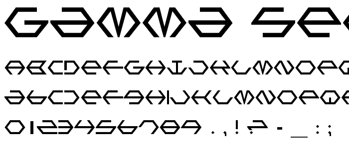 Gamma Sentry font