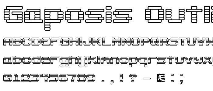 Gaposis Outline (BRK) font