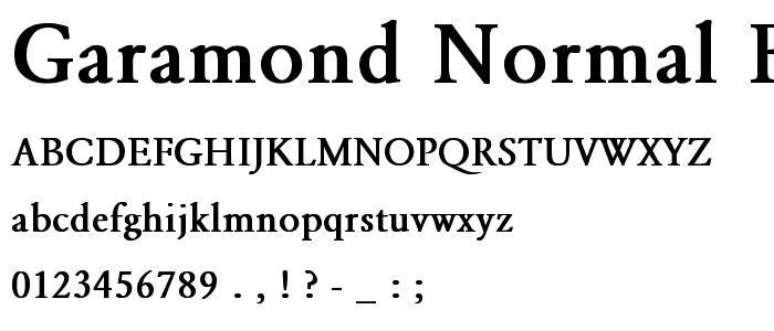 Garamond-Normal Bold font