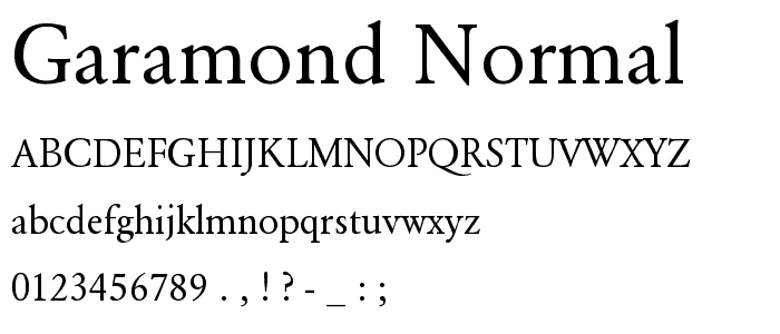 Garamond-Normal font