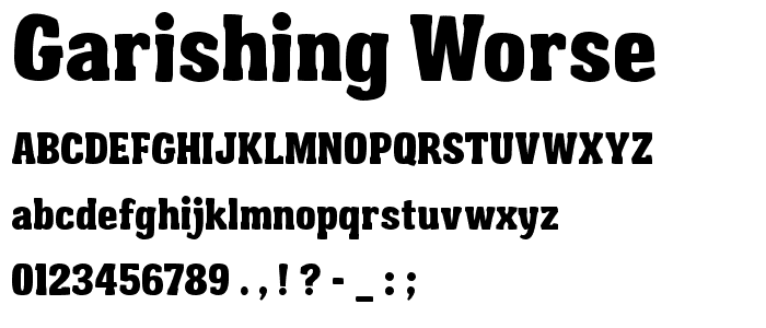 Garishing Worse font