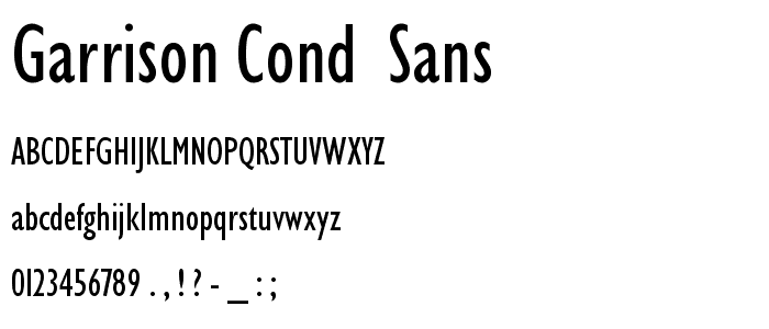 Garrison Cond. Sans font