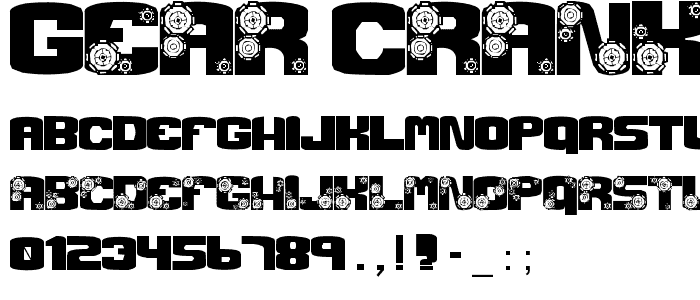 Gear Crank font